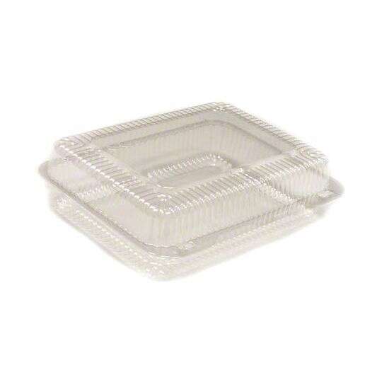 SafePro LBH-811, 10.5x8.5x3-Inch Clear Hinged Containers, 250/CS