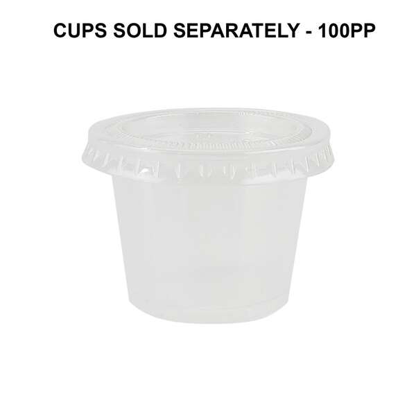 SafePro LFK1 Clear Polypropylene Lid for 1 Oz Portion Cup, 2500/CS