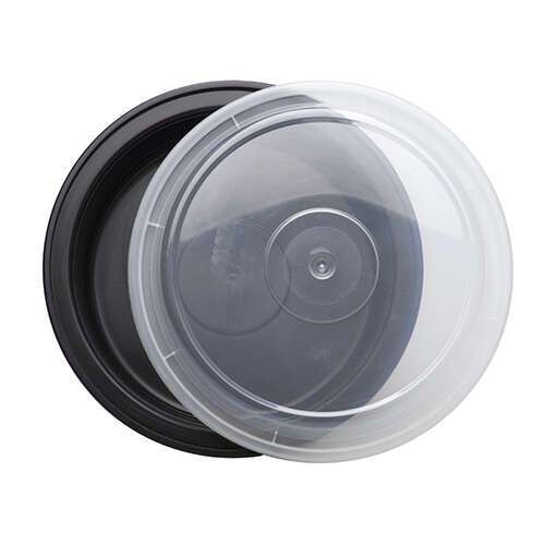 SafePro MC718, 16 Oz. Round Microwavable Containers Combo, Black Bottom, 150/CS