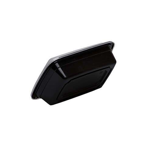 SafePro MC838 24 Oz. Rectangular Microwavable Containers Combo, Black Bottom, 150/CS