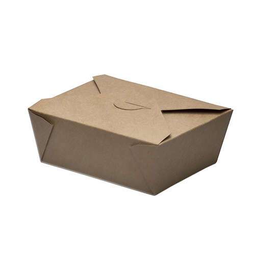 SafePro Eco SB08 45 Oz 6.75x5.5x2.5-Inch Take-out Microwavable Kraft Paper Container #8, 300/CS