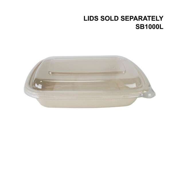 SafePro Eco SB1000 8.5x6x1.9-Inch 38 Oz Bio Rectangular Fiber Tray, 300/CS