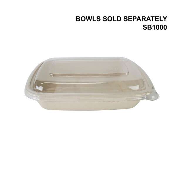SafePro Eco SB1000L PET Clear Rectangular Lid for Fiber Trays (SB750, SB900-2, SB1000), 300/CS