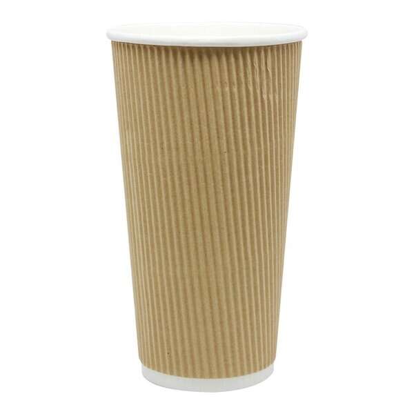 SafePro SB43 20 Oz Kraft Ripple Hot Cups, 500/Cs