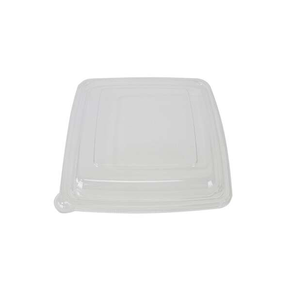SafePro Eco SBCS1000F PET Clear Square Lid for Fiber Trays (SBCS1000, SBCS1000-3), 300/CS