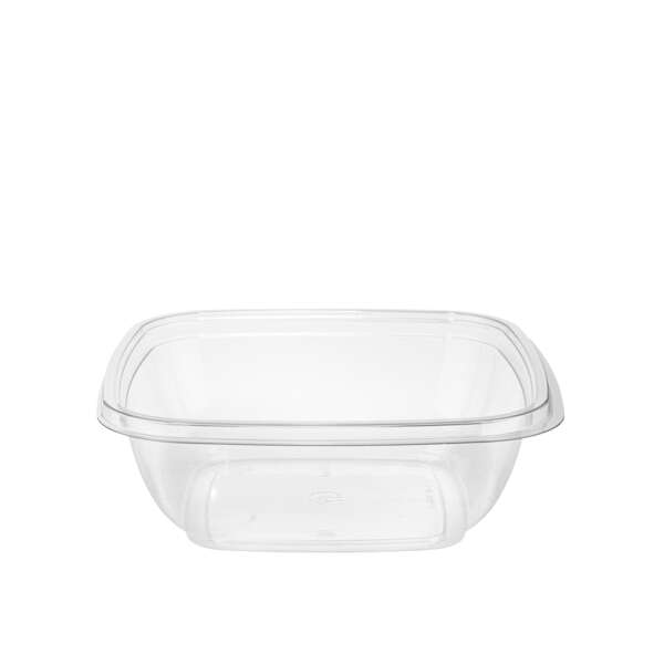 SafePro SC3-20C, 20 Oz Deep Clear PET Square Containers, 450/C. Lids Sold Separately.