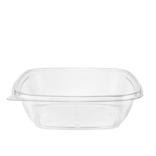 SafePro SC4-32C, 32 Oz Shallow Clear PET Square Containers, 140/CS. Lids Sold Separately.