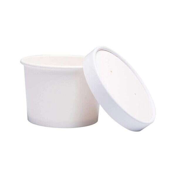 SafePro SP100 12 Oz. White Paper Soup Containers Combo with Vented Lids, 250/CS
