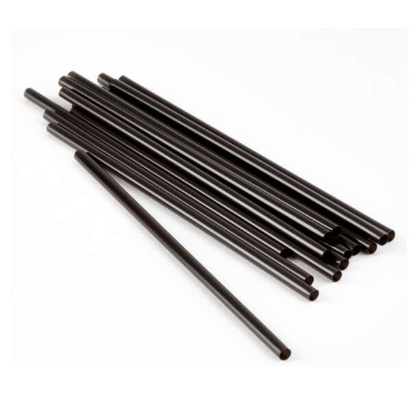 SafePro STIR5B-X 5-Inch Unwrapped Black Plastic Coffee Stirrer/Straws, 1000/PK