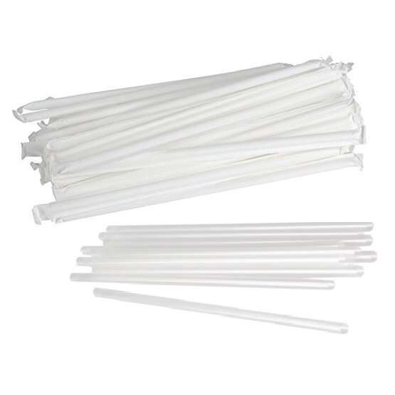 SafePro STRC 7.75-Inch Paper Wrapped Clear Jumbo Straws, 380/PK, 24 Packs/CS