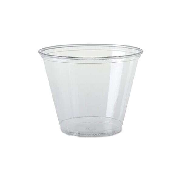 SafePro TP9R 9 Oz Solo Ultra Clear Squat PET Cup, 1000/CS
