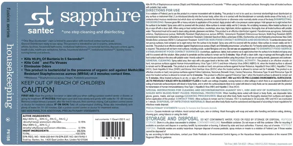 Santec Sapphire 8/CS RTU 32 Oz One Step Disinfectant Spray, 415808/SA