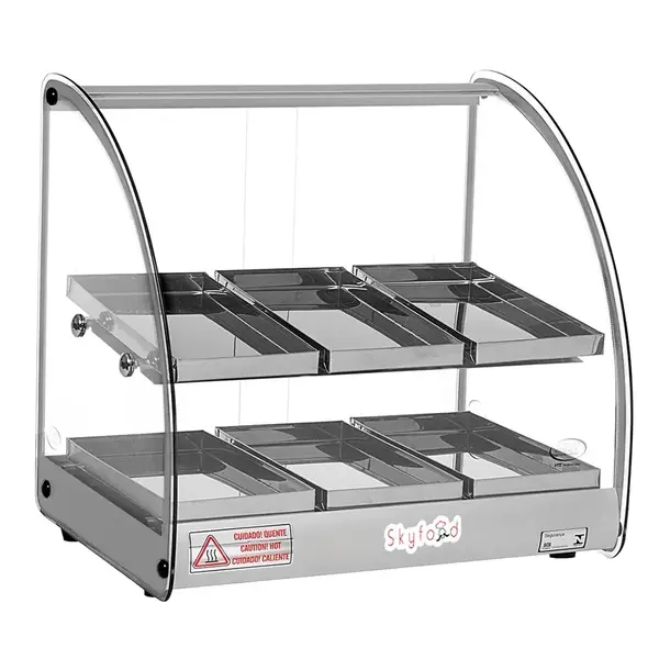 Skyfood FWD2-18G, 18-Inch Food Warmer Display Case, Double Shelf, Gray