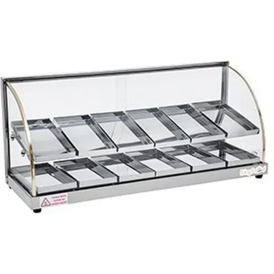 Skyfood FWDE2-37, 37-Inch Food Warmer Display Case, Double Shelf, Economy Line