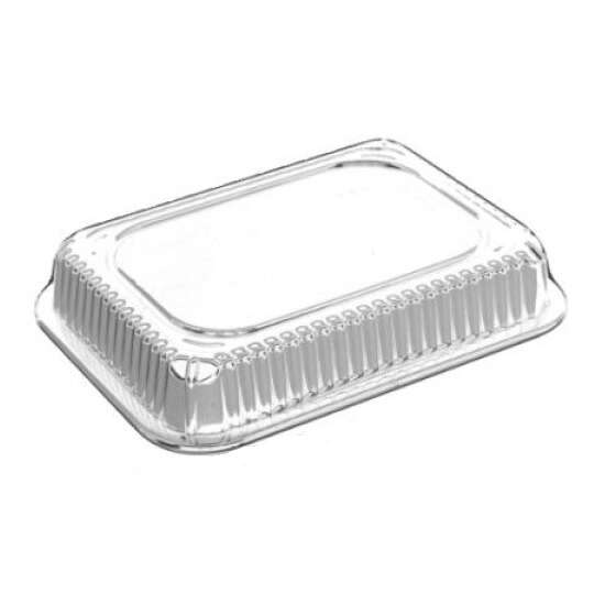 Smart USA PL105, 5.5L x 4.5W x 1H-Inch Clear PET Dome Lids for 1-Lbs Oblong Aluminum Foil Pans, 1000/CS