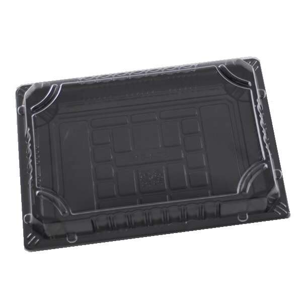 Songran Trading ST-4-010B, 7.5x5.5x1-Inch Black Sushi Containers Combo, 1200/CS