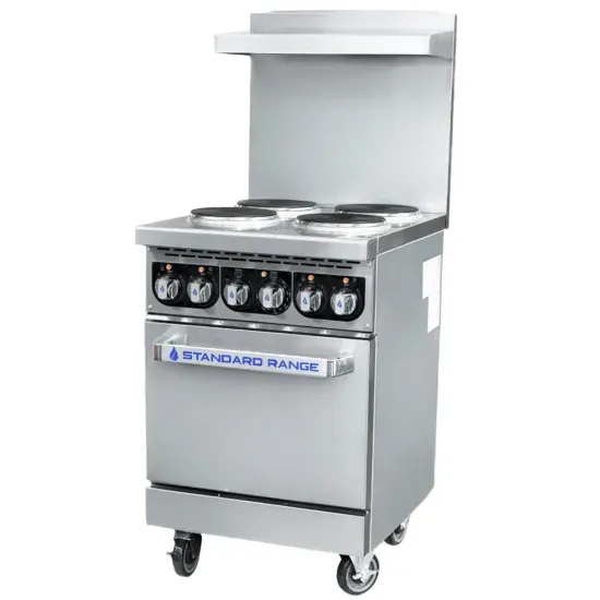 Standard Range SR-ER24-208, 24-Inch Electric Range with 4 Burners and Standard Oven - 208V, 3 Phase