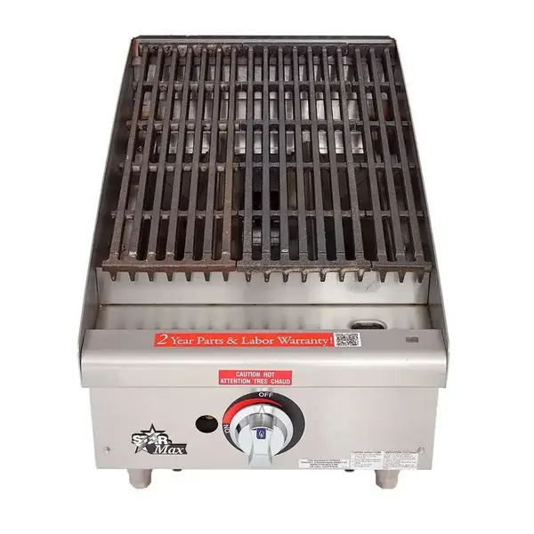 Star Manufacturing 8H-6115 RCBF, 15-Inch Countertop Radiant Gas Charbroiler, cULus, UL-EPH