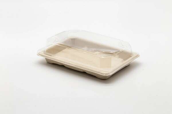 STI ST-3G-BASE, 6.5x4.5x0.75-Inch Wheat Straw Sushi Tray, 800/CS (Lids Sold Separately)