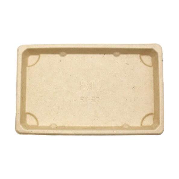 STI ST-5G-BASE, 8.25x5.13x0.62-Inch Wheat Straw Sushi Tray, 800/CS (Lids Sold Separately)