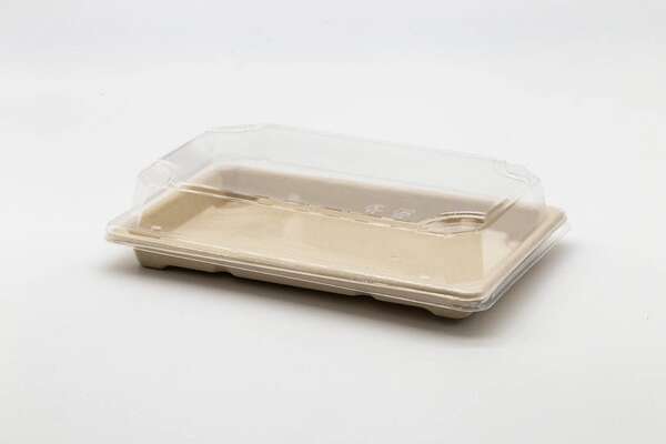 STI ST-5G-LID, 8.63x3.5-Inch OPS Clear Plastic Sushi Tray Lid, 800/CS (Bases Sold Separately)