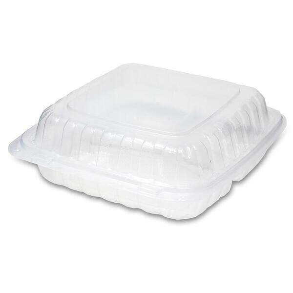 Sure Earth 113964, 8x8-Inch 3-Compartment MFPP-Like Plastic Hinged Container, 200/CS