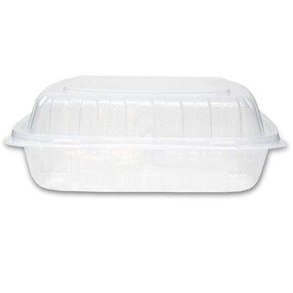 Sure Earth 113964, 8x8-Inch 3-Compartment MFPP-Like Plastic Hinged Container, 200/CS