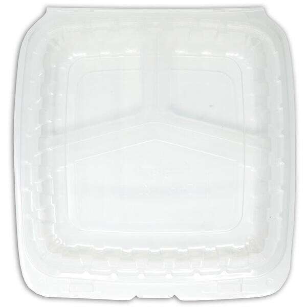 Sure Earth 113964, 8x8-Inch 3-Compartment MFPP-Like Plastic Hinged Container, 200/CS