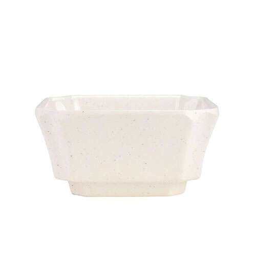 Thunder Group 1002BB 4 Oz 3.12 Inch Asian Blue Bamboo Melamine Square White Bowl, DZ
