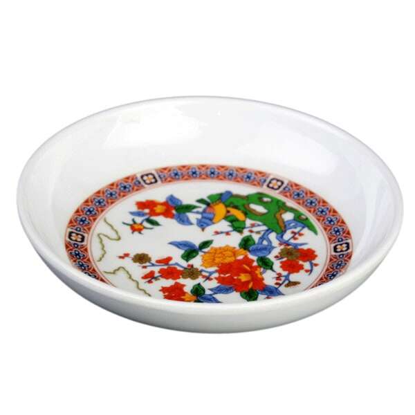Thunder Group 1003TP 3 Oz 3.8 Inch Asian Peacock Melamine Round Sauce Dish, DZ