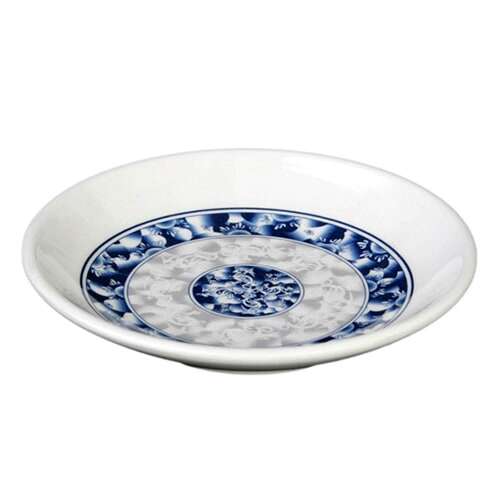 Thunder Group 1004DL 4 Oz 4.5 Inch Diameter Asian Blue Dragon Melamine Plate, DZ