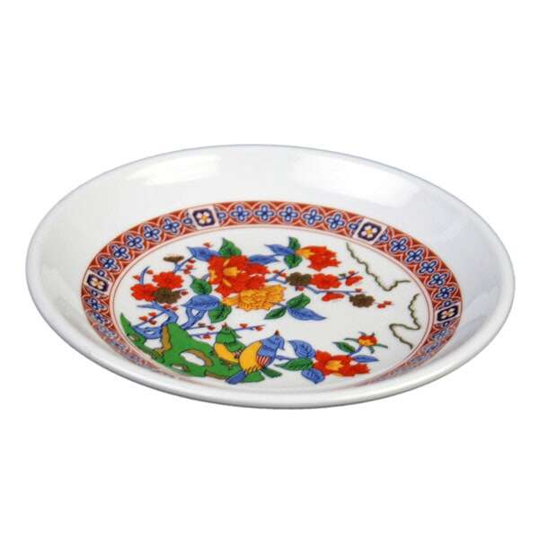Thunder Group 1004TP 4 Oz 4.5 Inch Asian Peacock Melamine Round Plate, DZ