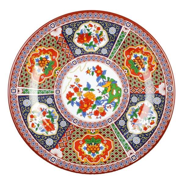 Thunder Group 1008TP 7.8 Inch Asian Peacock Melamine Round Plate, DZ