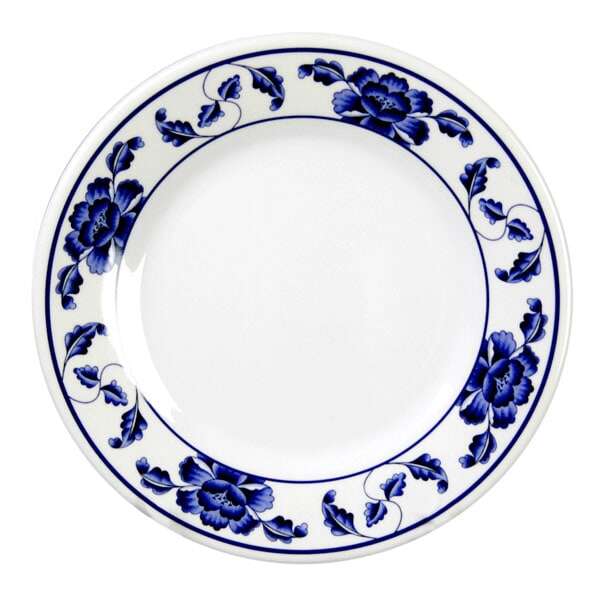 Thunder Group 1013TB 12.63 Inch Asian Lotus Melamine Round Plate, DZ