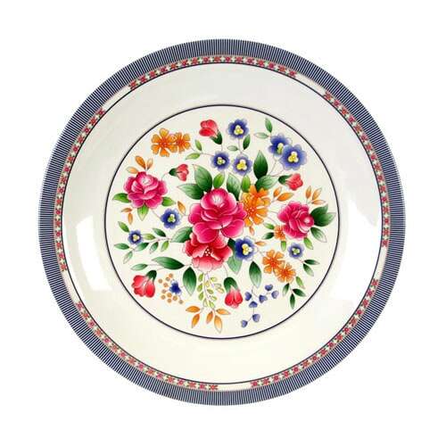 Thunder Group 1015AR 14.38 Inch Asian Rose Melamine Round, DZ