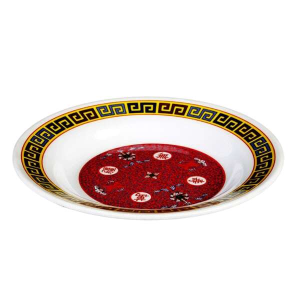 Thunder Group 1106TR 3 Oz 6 Inch Asian Longevity Melamine Round Soup Plate, DZ