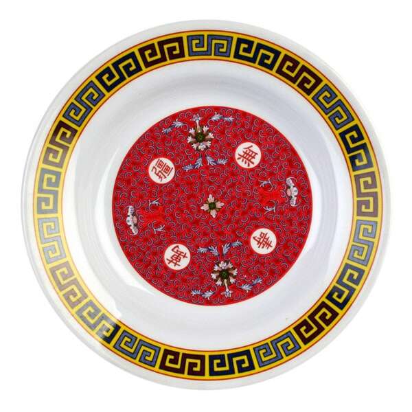Thunder Group 1108TR 7 Oz 7.8 Inch Asian Longevity Melamine Round Soup Plate, DZ