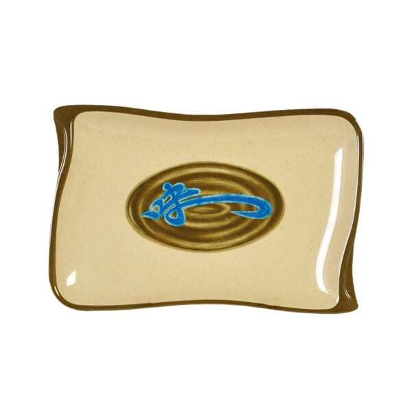 Thunder Group 1609J 8.5 x 5.5 Inch Asian Wei Melamine Wave Shape BBQ Plate, DZ