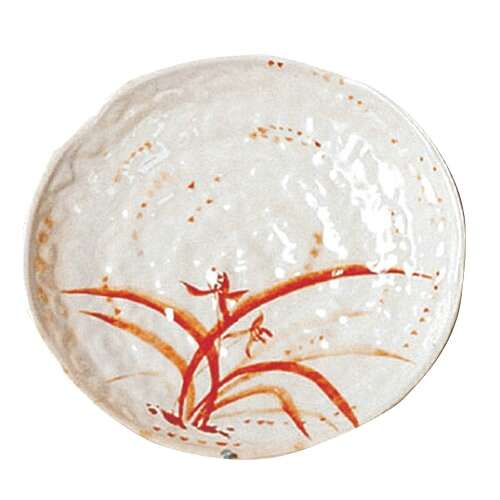 Thunder Group 1807 7.25 Inch Diameter Asian Gold Orchid Melamine Lotus Shape Plate, DZ