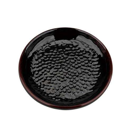 Thunder Group 1809TM 9.38 Inch Asian Tenmoku Melamine Lotus Shape Plate, DZ