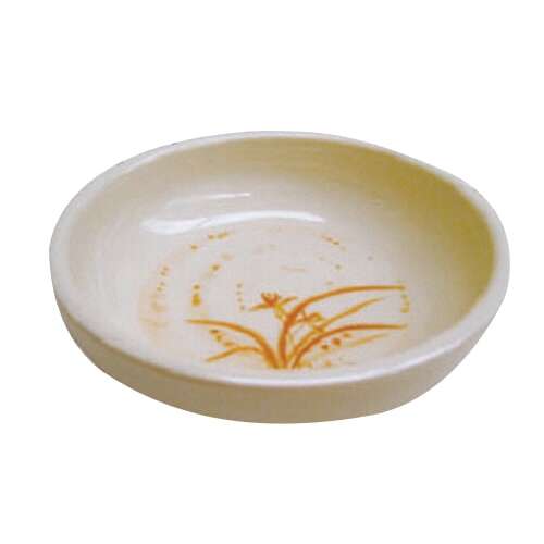 Thunder Group 1904GD 6 Oz 4.5 Inch Diameter Asian Gold Orchid Melamine Rectangular Flat Bowl, DZ