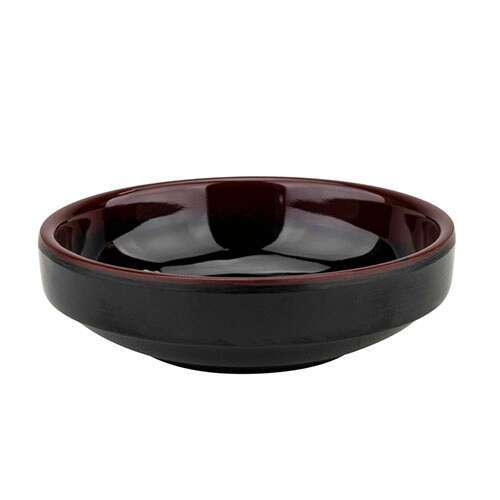 Thunder Group 1904TM 6 Oz 4.5 Inch Asian Tenmoku Round Melamine Flat Bowl, DZ