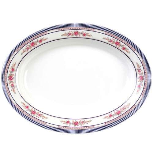 Thunder Group 2012AR 12 x 8.63 Inch Asian Rose Melamine Oval Platter, DZ