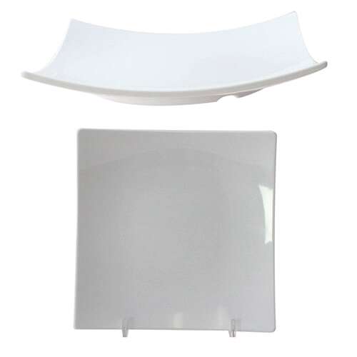 Thunder Group 24006WT 6 Inch Western Classic White Melamine Flare Plate, DZ
