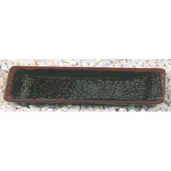 Thunder Group 2411TM 11.25 x 5 Inch Asian Tenmoku Rectangular Melamine Plate, DZ