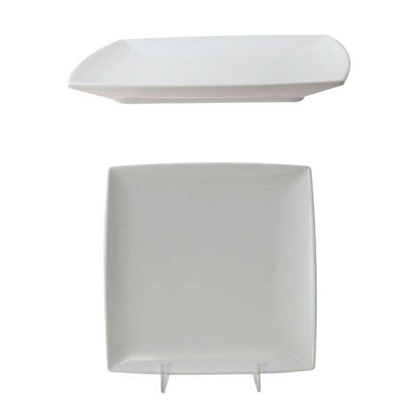 - 29007WT 7.25 Inch Western Classic White Melamine Square Plate, DZ