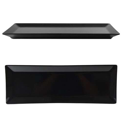 Thunder Group 29110BK 10.25 x 4 Inch Western Classic Black Melamine Rectangular Plate, DZ