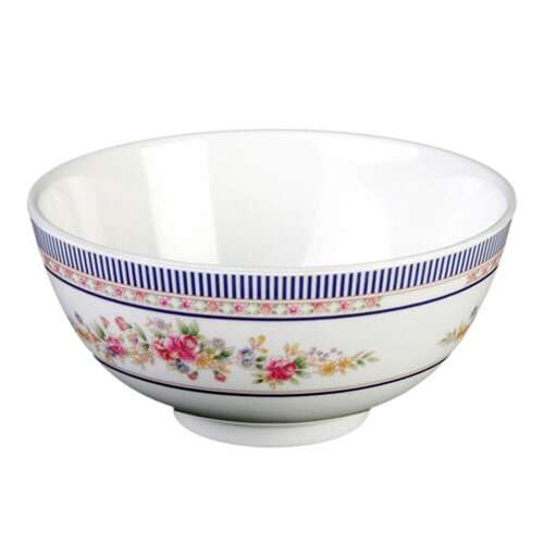 Thunder Group 3008AR 6 Oz 3.75 Inch Asian Rose Melamine Round Rice Bowl, DZ