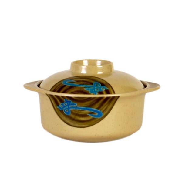 Thunder Group 3503J 12 Oz 4.8 Inch Asian Wei Melamine Round Miso Bowl With Lid, DZ