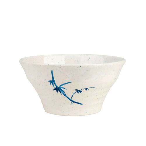 Thunder Group 3540BB 8 Oz 4.38 Inch Asian Blue Bamboo Melamine Round Deep White Saucier, DZ